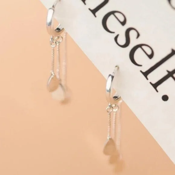 NEW 925 STERLING SILVER TASSEL HOOP EARRINGS, WONDERFUL EARRINGS, WOW EARRINGS - Picture 6 of 6